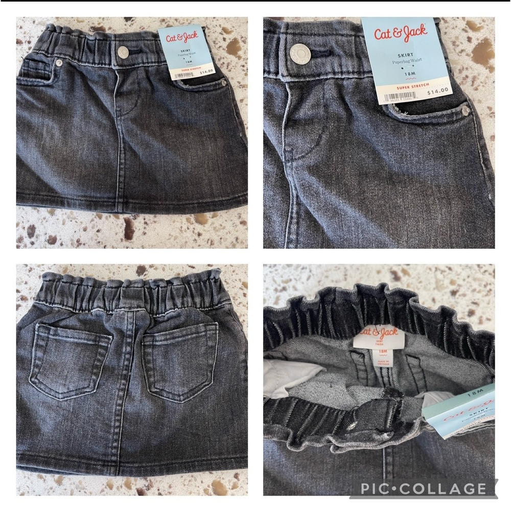 RESELLER BOX NWT Cat & Jack denim skirt LOT OF 12
